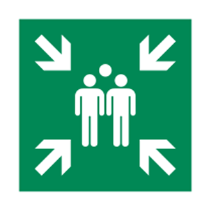 Dans notre salon de couture, des pictogrammes de sécurité et santé utilisent différents codes couleurs pour signaler un danger, avertir d’un risque, indiquer une obligation, ou signaler des éléments de secours. Parmi les options suivantes, lequel de ces pictogrammes avertit les chapelier·e·s d’un risque présent sur leur lieu de travail ?