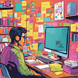 Lequel ou laquelle des travailleur·euses ci-dessous aura le moins de risques de TMS, au vu de la position de son écran ?